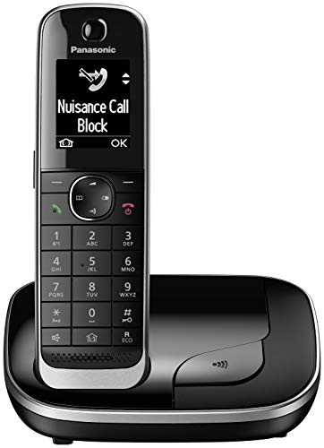 Panasonic KX-TGJ310SPB - Teléfono Fijo Inalámbrico (LCD color, Agenda de 250 Números, Bloqueo de Llamadas, Modo ECO Plus, Modo No Molestar), Color Negro