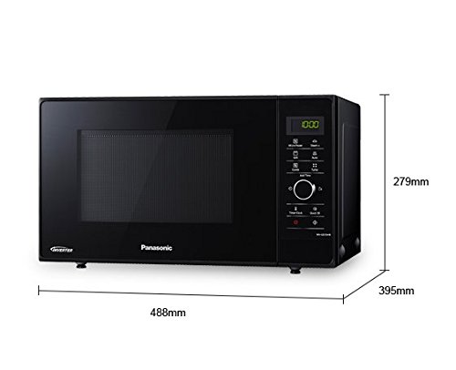 Panasonic NN-GD35 Encimera - Microondas (Encimera, Microondas combinado, 23 L, 1000 W, Giratorio, Tocar, Negro)