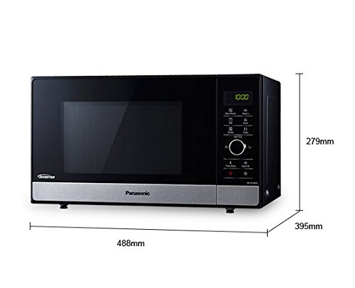 Panasonic NN-GD38HSGTG Encimera - Microondas (Encimera, Microondas combinado, 23 L, 1800 W, Giratorio, Tocar, Negro)