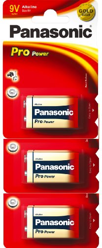 Panasonic Pro Power Gold 9V Alkaline Batteries 6LR61PPG 3/pk (6LR61, MN1604, PP3)