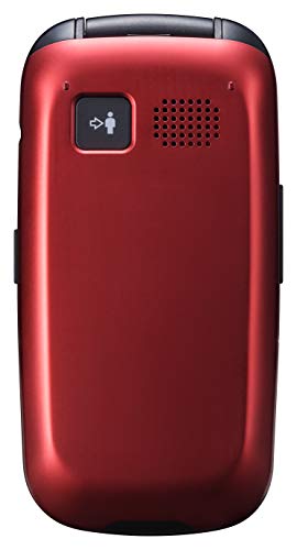 Panasonic TU456 - Teléfono Móvil para Mayores (Pantalla Color TFT 2.4", botón SOS, compatibilidad audífonos, Resistente a Golpes, Bluetooth, cámara) Color Rojo