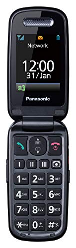 Panasonic TU456 - Teléfono Móvil para Mayores (Pantalla Color TFT 2.4", botón SOS, compatibilidad audífonos, Resistente a Golpes, Bluetooth, cámara) Color Rojo