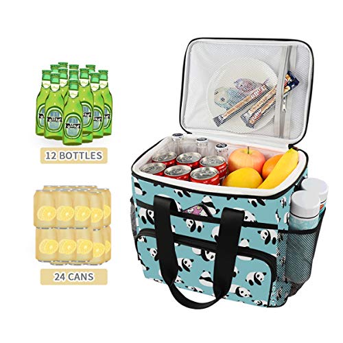 Panda Bear Cartoon Lunch Bag Cooler Box Mujer Picnic Hombro Correa Ice Pack Portátil