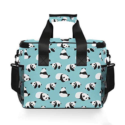 Panda Bear Cartoon Lunch Bag Cooler Box Mujer Picnic Hombro Correa Ice Pack Portátil