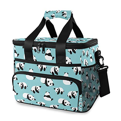 Panda Bear Cartoon Lunch Bag Cooler Box Mujer Picnic Hombro Correa Ice Pack Portátil