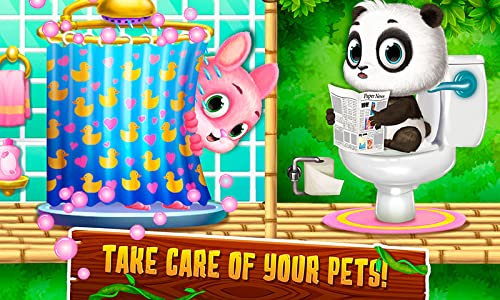 Panda Lu Treehouse - Cute Pet Care & Building Fun for Kids