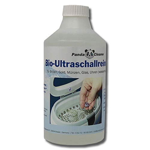 Pandacleaner® Limpiador por ultrasonidos para baño ultrasónico – Concentrado para gafas, joyas, productos dentales, oro, monedas, cristal, relojes (resistente al agua) y mucho más. 1 l, 2 l, 3 L.