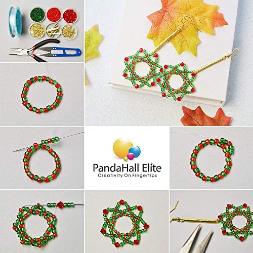 PandaHall 7500pcs 15 Color 8/0 Cuentas de Semillas de Vidrio 3mm Cuentas Forradas de Plata con Caja de contenedor para Hacer Joyas