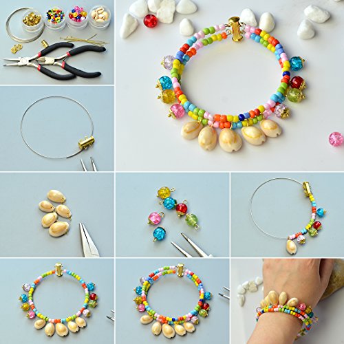 PandaHall Cuentas de Concha Naturales Shell abalorios para Pulseras collares Pulsera del Tobillo Cadenas de Teléfonos Móviles decoración playa accesorios DIY Blanco 18~20mmx13mmx11mm Agujero:1mm