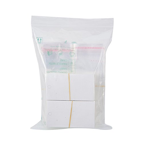 Pandahall elite 200sets pendiente Earring Holder Pendiente pantalla joyas para collares pendientes pulseras, con OPP Cellophane Bags, blanco, 9 x 5 cm (15.5 x 6 cm