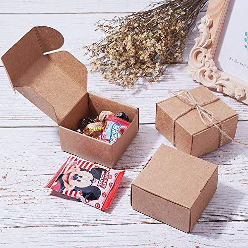 PandaHall Elite 60 Unidades de Cajas de Papel Kraft para Envolver Regalos Hechas a Mano Accesorios de Papel Caja de jabón para Pendientes pequeños Joyas Manualidades