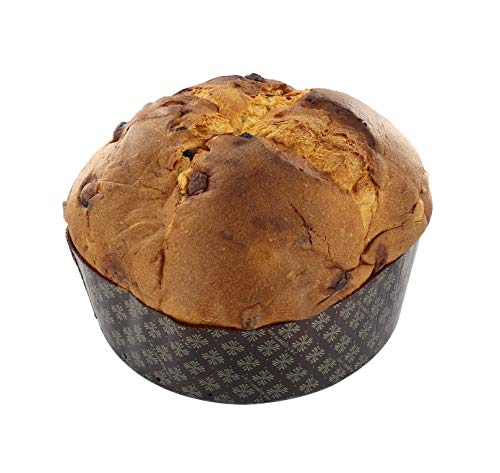 Panettone Italiano clásico, Hecho artesanalmente en Milán según la Receta Tradicional, (1 kg)