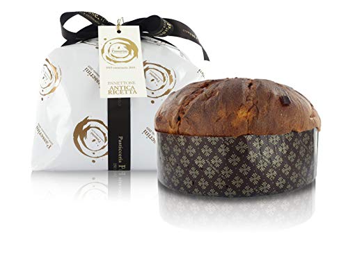 Panettone Italiano clásico, Hecho artesanalmente en Milán según la Receta Tradicional, (1 kg)