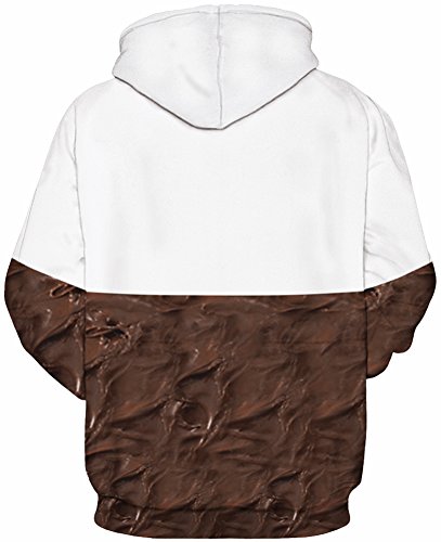 PANOZON Hombre Unisex Sudadera con Capucha Impresión 3D de Animal Figura Paisaje (Small/Medium, Chocolate-1)