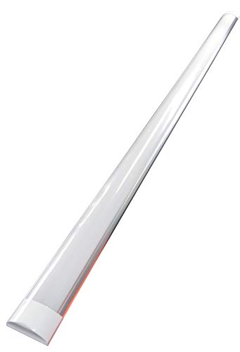 Pantalla 60cm 18w. Color Blanco frio (6500K). Tubo led integrado T8 equivalente a 2 tubos fluorescentes o Led 1700lm. Regleta led slim. (Blanco Frio (6500K), 150 cm)