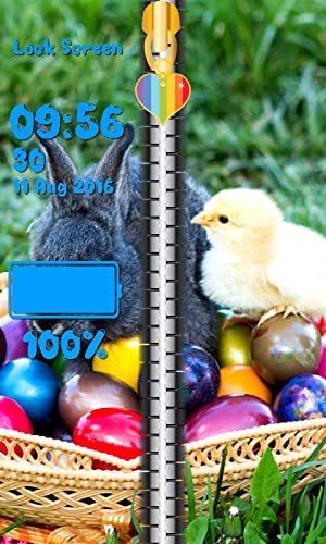 Pantalla de bloqueo de la cremallera huevos de Pascua