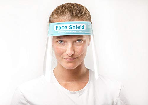 Pantalla Protección Facial Sonaprotec - Protector Facial Antivaho. Talla Niños y Adultos. Visera Protectora para la Cara Face Shield Fabricadas en España - Talla Mediana - Pack 1