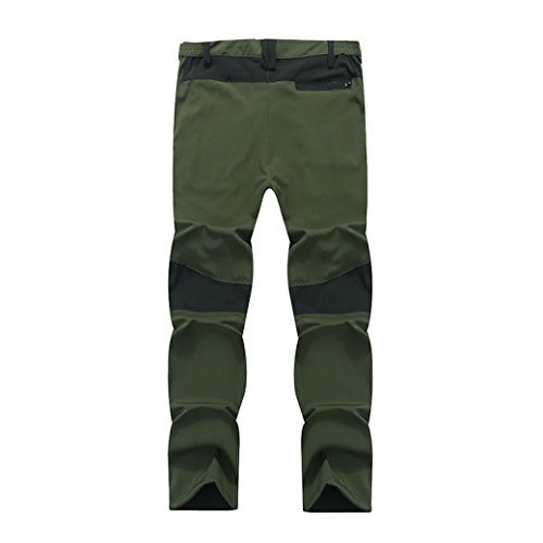 Pantalones de Trekking Hombre Pantalones de Softshell Pantalones Transpirable de Escalada Pantalones Impermeable Deportes Calentar Invierno Grueso Táctico Pantalones Xinan (XL, Ejercito Verde)