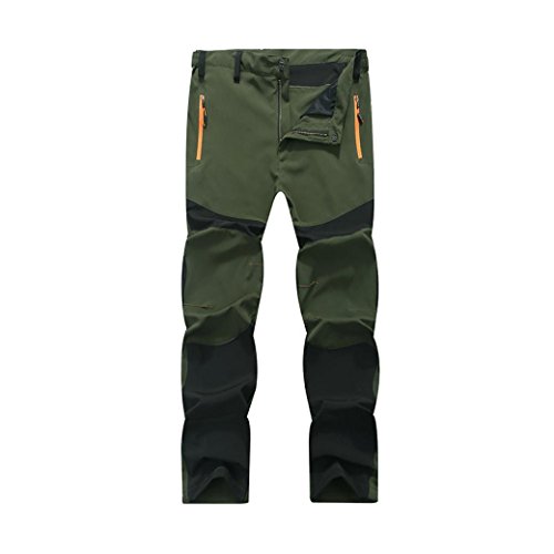 Pantalones de Trekking Hombre Pantalones de Softshell Pantalones Transpirable de Escalada Pantalones Impermeable Deportes Calentar Invierno Grueso Táctico Pantalones Xinan (XL, Ejercito Verde)