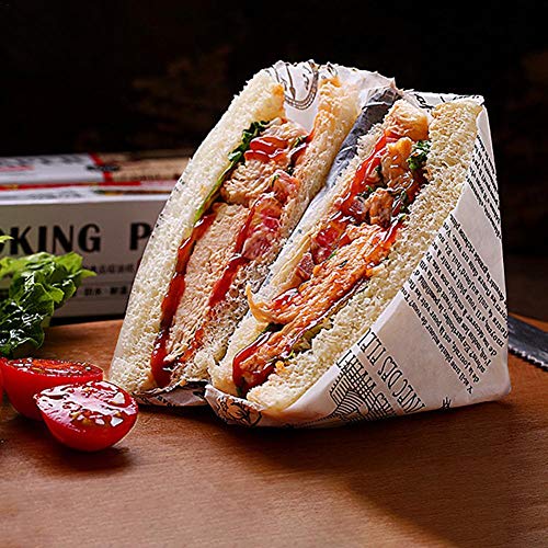 Papel de pergamino, papel de grasa de grado alimenticio para pan, sándwich, hamburguesas, papel de aceite, perfecto para restaurantes, barbacoas, pícnics, fiestas