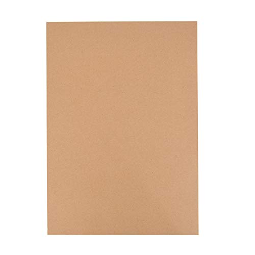 Papel kraft, 100 hojas, DIN A4, cartón natural, alta calidad, marrón natural, cartón kraft de 170 g