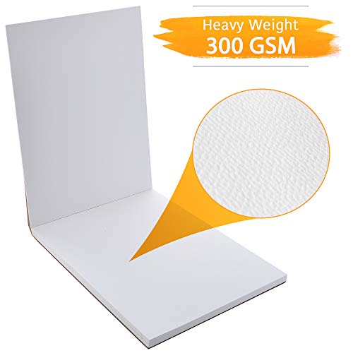 Papel para Acuarela – Bloc Acuarela de 30 Hojas para Pinturas Acuarelas - Grano Fino - A4 22,9 cm x 30,5 cm - 300g