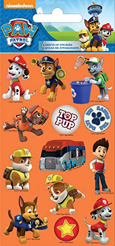 Paper Projects 9107083 Paw Patrol - Adhesivos (6 unidades), color naranja