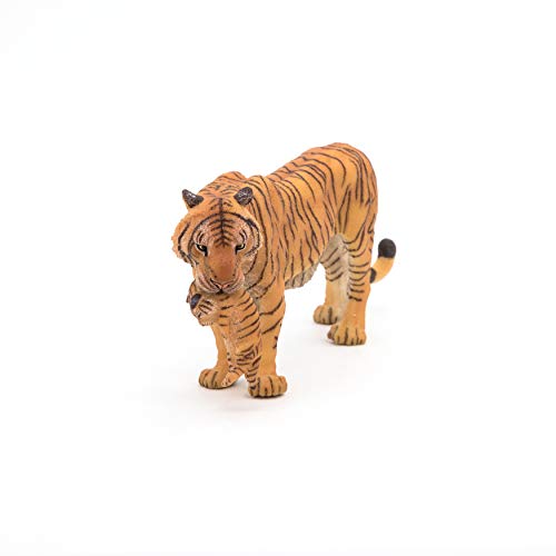 Papo- Figura Tigre Hembra con Cachorro 3,5X14,5X6,5CM, Multicolor (50118)