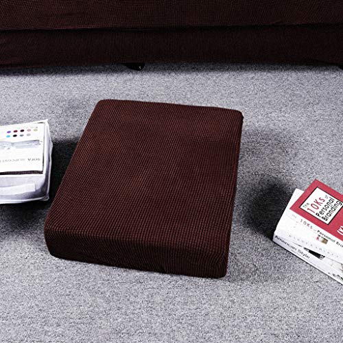 Paquete De 2/3/4 Piezas - Protector De Funda De Cojín para Asiento De Sofá De Color Liso - Solo Cubiertas - Café Oscuro-3 Piezas