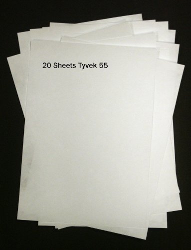 Paquete de protección de 20 hojas A4 Tyvek, 55 g/m²