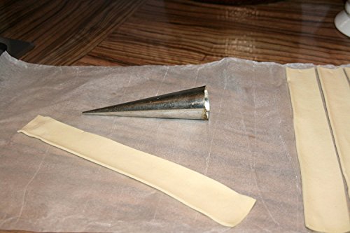 Para hacer barquillos para molde de 10er Set de ollas de acero inoxidable (140 mm x 35 mm) Set de 10 moldes con forma de cono