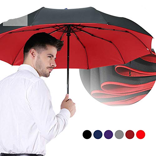 Paraguas automático a Prueba de Viento, Paraguas Doble para Mujer, 30% de Descuento, para Hombre, 10 Huesos, Paraguas Grandes Empresas, Parasol de Regalo para Hombre