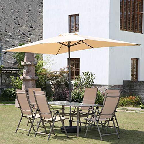 Parasol Sombrilla Rectangular 200 x 300 cm | Sombrilla de jardín Exterior | Varilla de Poste Ø 38 mm | Sistema de manivela CMXZ