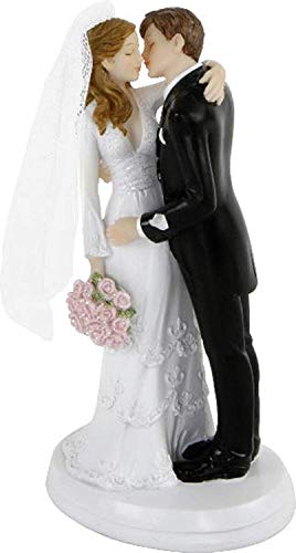 Pareja, pareja boda | Figura para tartas, figura decorativa, boda pastel de boda | pareja besándose | 18 cm