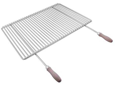 Parrilla en acero inoxidable europea de anchura ajustable 65–90x45cm