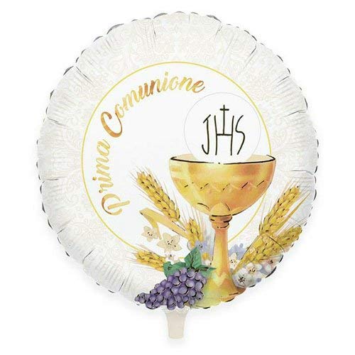 Party Store Web by Casa Dolce Casa Comunión Niña Globo Foil Supershape Kit Bouquet Centromesa Comunión para inflar con aire o helio - CDC - (2 balón foil 1 Supershape 10 globos)