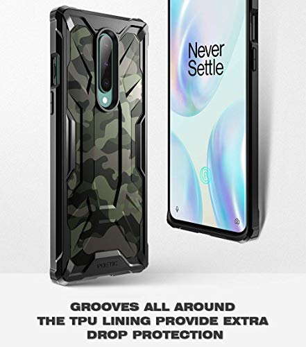 Pasa el ratón por encima de la imagen para ampliarla Poetic OnePlus 8 Funda [Affinity Series]-[Agarre Parachoques TPU] [Protección Esquina] Funda Protectora Hibrida para OnePlus 8, Camo