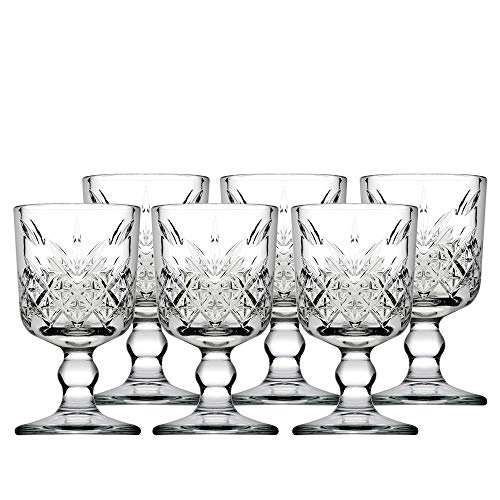 Pasabahce 469525 Timeless - Juego de 6 copas de licor de cristal, transparente, 6 cl