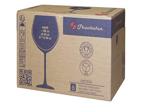 Pasabahce Enoteca Copa Vidrio 75 cl, Transparente, 6 Piezas