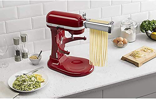 Pasta Maker Fettuccine Cutter Accesorios para Mezcladores de Soporte KitchenAid, Acero Inoxidable Fettuccine Cutter Maker Accesorios con Cepillo de Limpieza(1,Fettuccine Cutter)