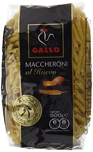 Pastas Gallo - Maccheroni Huevo Paquete 500 g - , Pack de 6