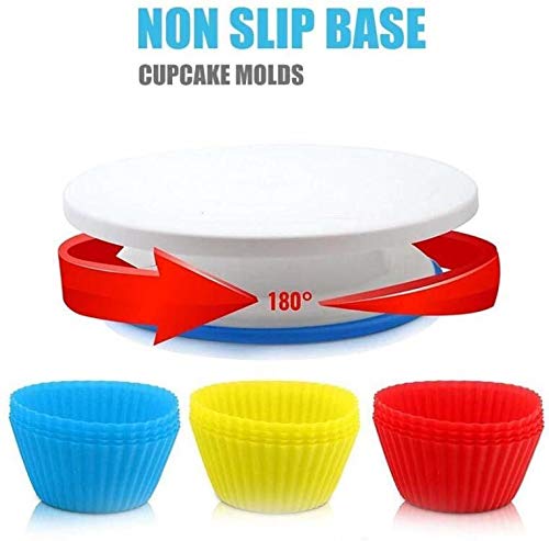 Pastry Sleeve Nozzles, Professional Rotating Cake Nozzles for Confectionery Sleeve Decoration, Pastry Tool 181 Pieces Cupcake Decoration Set (181PC)