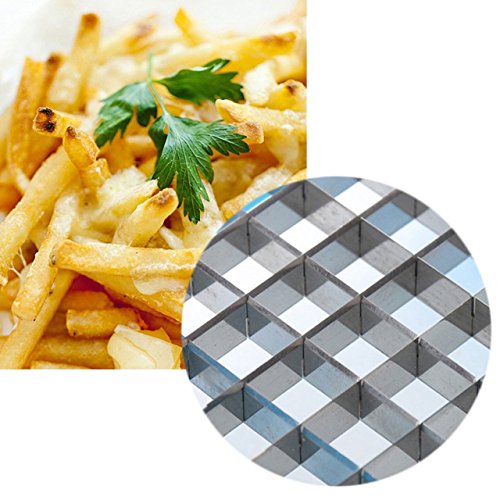 Patatas fritas Caja de corte Prensa Cortadora Taza Cortadora de plástico Chopper Chips Papas fritas Herramienta para hacer papas Cortar utensilios de cocina (Blanco) ESjasnyfall