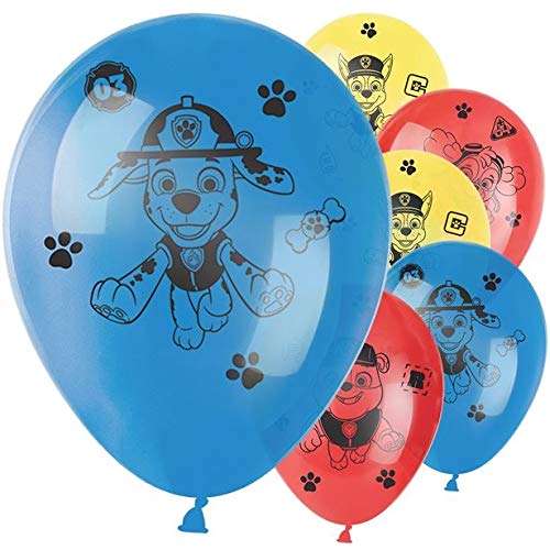 Patrulla Canina 0684 Pack 12 Globos Fiestas y cumpleaños. Ideal para Decorar Tus Fiestas.