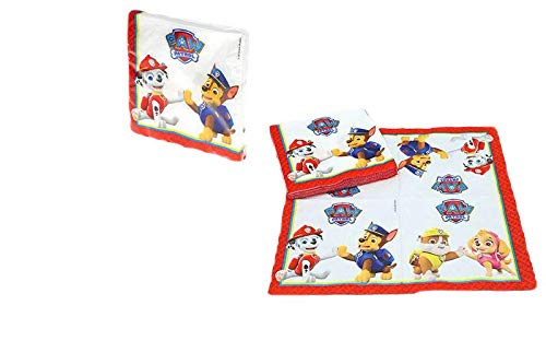 Patrulla Canina 1123, Pack decoración Fiesta y cumpleaños Compuesto por piñata, Mantel de Fiesta de plástico 120x180 cm y Pack de 16 servilletas