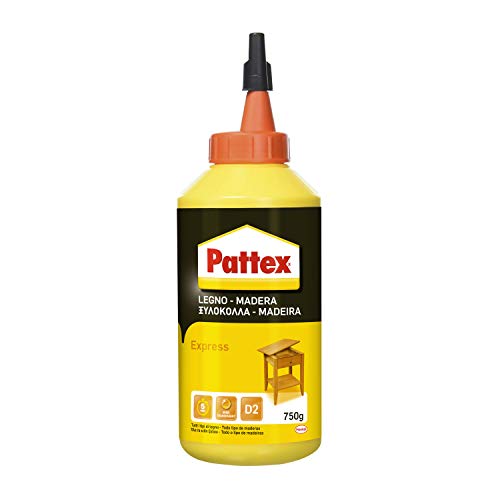 Pattex Pegamento express para madera, resistente al agua y tracción, 750gr