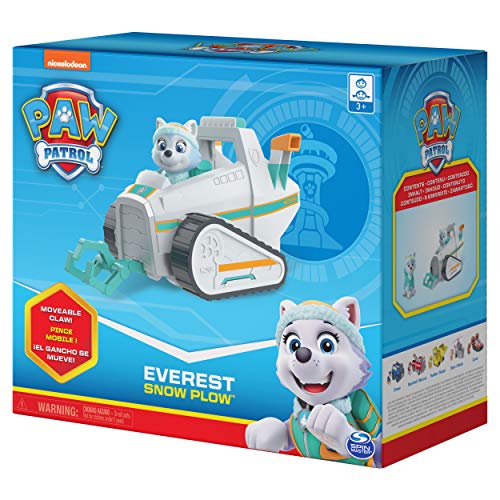 PAW PATROL- Paw VHC BscVeh CB ECMX GML, vehículo de arado de Nieve de Everest con Figura Coleccionable, para niños de 3 años y más, Multicolor (Spin Master 6058278)