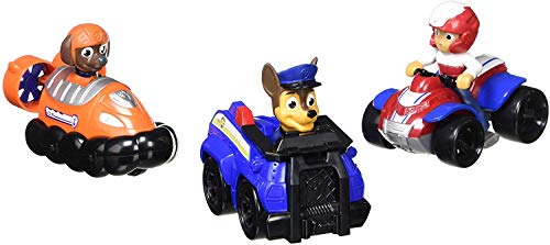 Paw Patrol Rescue Racers 3pk Online Exclusive 2 (Chase, Zuma, Ryder) vehículo de juguete - Vehículos de juguete (Zuma, Ryder), Multicolor, Camión, De plástico, Interior, 3 año(s), Niño/niña)
