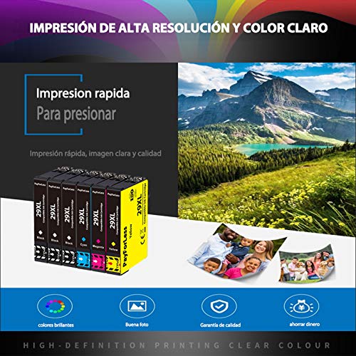 PayForLess 29XL Cartuchos de Tinta para Epson 29 XL Compatible con Epson Expression Home XP-235 XP-245 XP-247 XP-255 XP-342 XP-332 XP-335 XP-345 XP-432 XP435 XP442(4 Negro,2 Cian,2 Magenta,2 Amarillo)