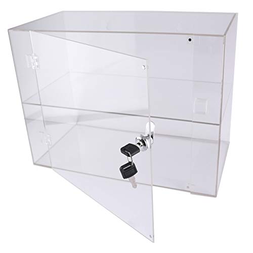 PC3721® 1 Vitrina de acrílico Transparente de Alto Brillo con 1 Estante y una Puerta Frontal con Bloqueo de Seguridad DB199D-08HZ